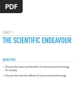 Unit 1 Part 2:the Scientific Endeavor