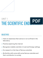 Unit 1 Part 3: The Scientific Endeavor