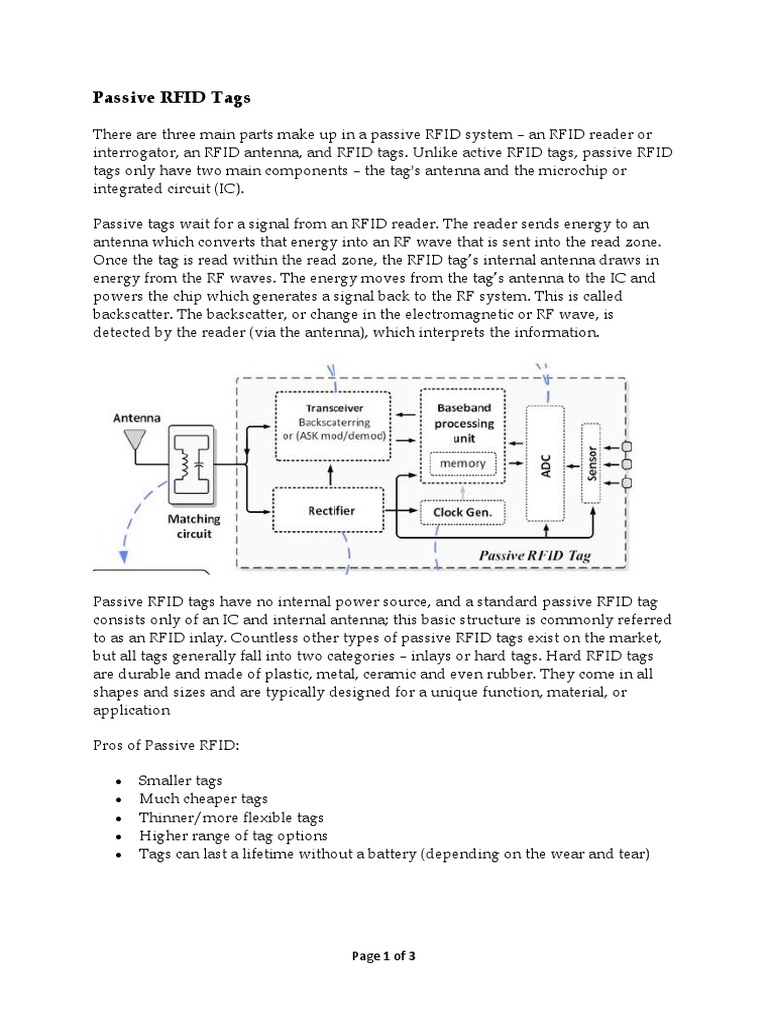 Active vs Passive RFID Tags Explained | PDF | Radio Frequency ...