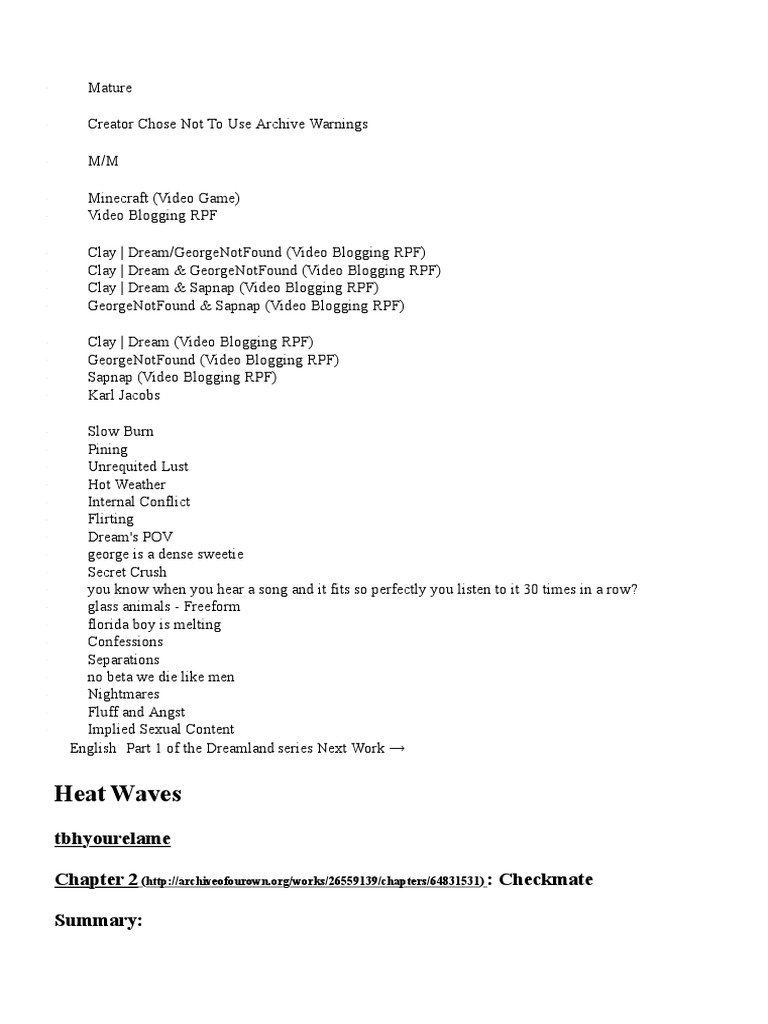 Dream's Heat Wave Conflicts | PDF | Dream