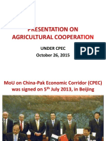 Agricultural Cooperation Under CPEC-26-OCT-2015