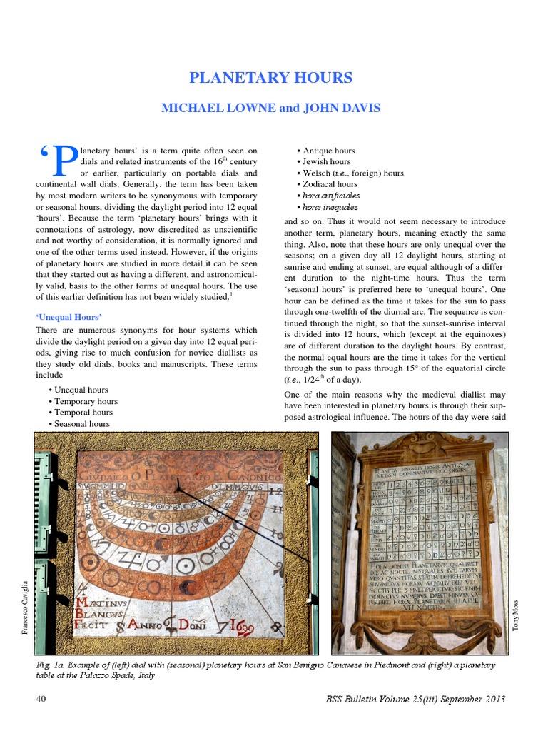 Hours ML JD Bull 25iii PDF Hour Latitude