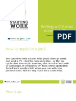 Writing A CV and A Cover Letter: Introducing The World of Work