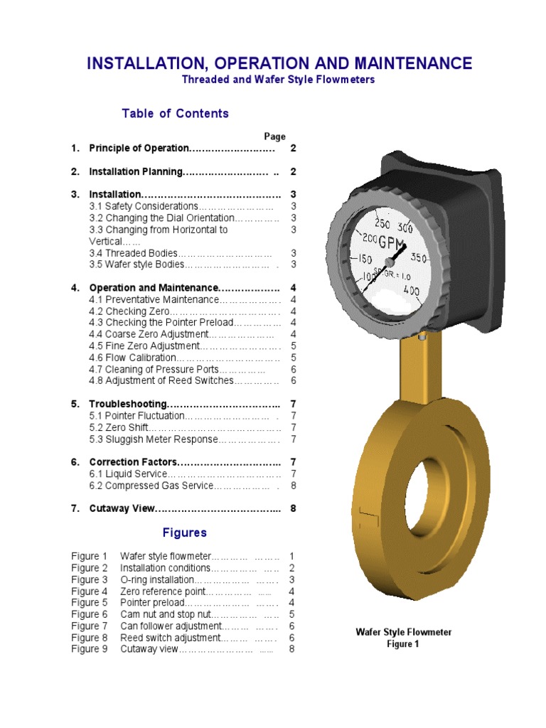 Flowmeter Installation and Maintenance Guide | PDF | Flow Measurement ...