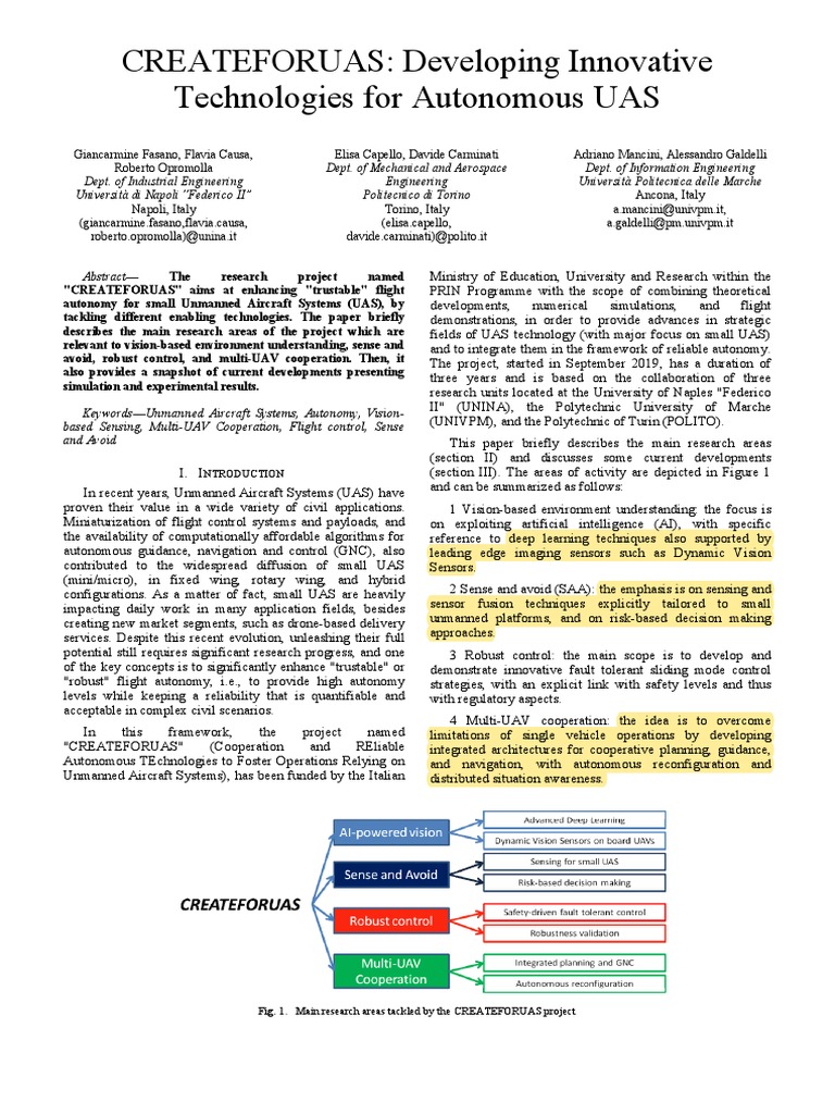 Developing Advanced Technologies To Enable Reliable Autonomy In Small