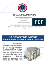 Introducción y Caudales de Diseño Inst. Sanitarias 2022