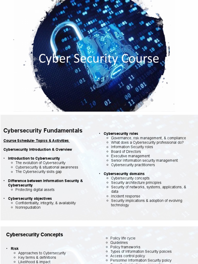 Cyber Security Course Content | PDF | Security | Computer Security