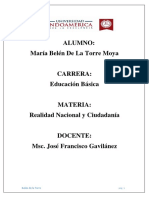 El Ecuador Histórico y Su Constitución Cultural y Política