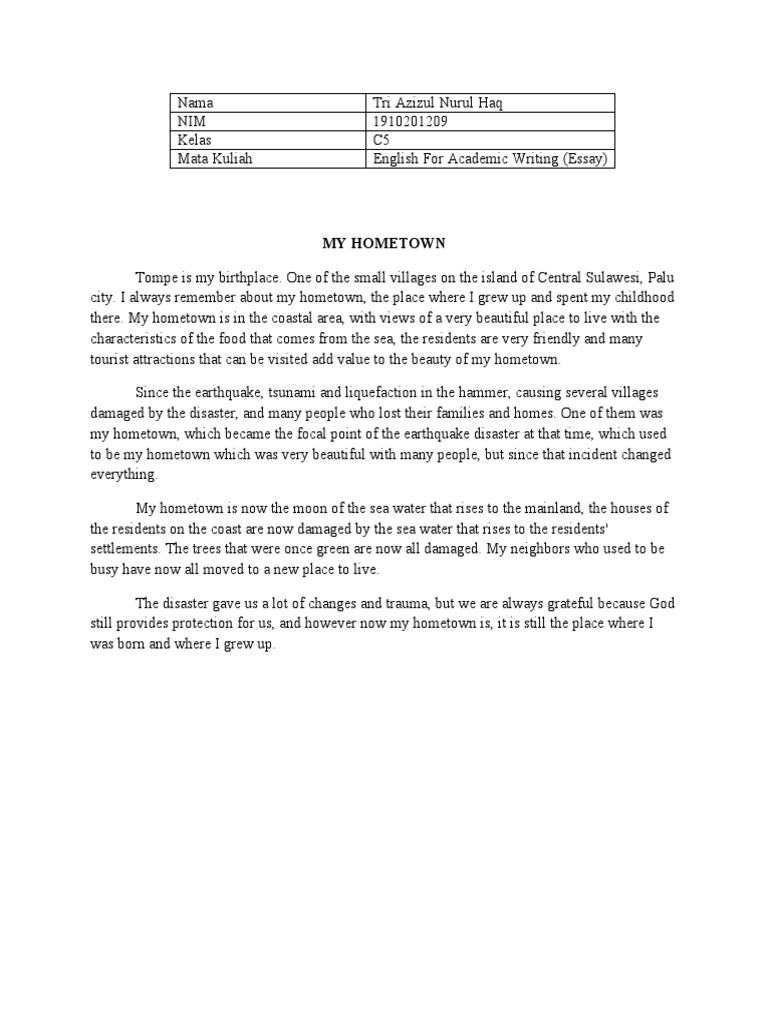 Essay - Tri Azizul Nurul Haq - 1910201209 | PDF