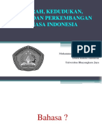 Sejarah, Kedudukan, Fungsi, Dan Perkembangan Bahasa Indonesia