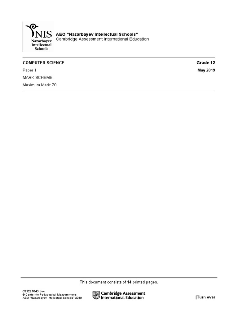 Nis G12 CS 01 MS Eng 2RP | PDF