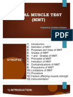 Manual Muscle Test (MMT) : Prepared By: DR - Rahul Chhatlani MPT (Neuro)