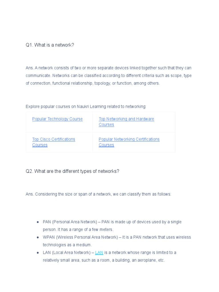 Computer Network Viva Question PDF Computer Network Network Topology