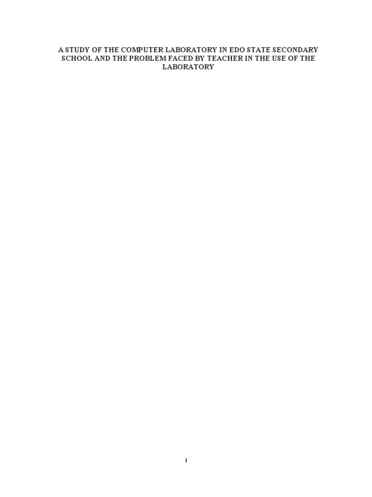 Challenges in Edo State School ICT Labs | PDF | Educational Technology ...