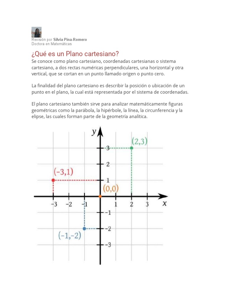 Elementos Del Plano Cartesiano PDF Sistema De Coordenadas 