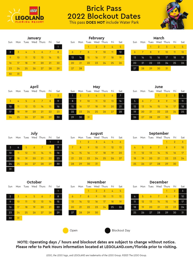 Legoland Blockout Calendar PDF Toys Plastic Toys