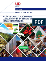 Guía de Capacitación Sobre Adquisiciones en Estado de Calamidad Pública