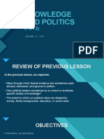 KNOWLEDGE AND POLITICS Part 2