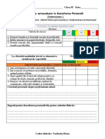 Fișă de Autoevaluare La Dezvoltarea Personală - Dimensiunea 1