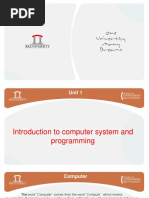 CH-1 Introduction to computer system and Programming