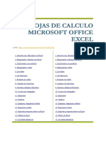 Hojas de Calculo Microsoft Office Excel