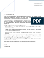 Finance Template Cover Letter