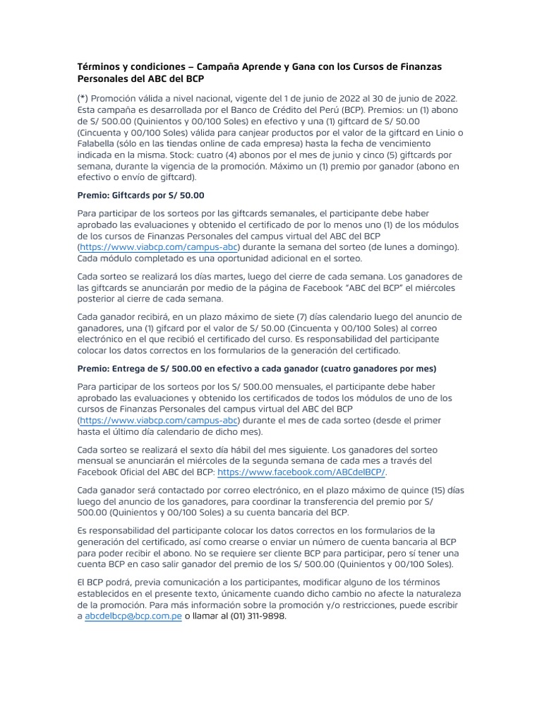 TyC+Aprende+y+Gana+con+el+ABC+del+BCP+2022+ (26 05 22) | PDF