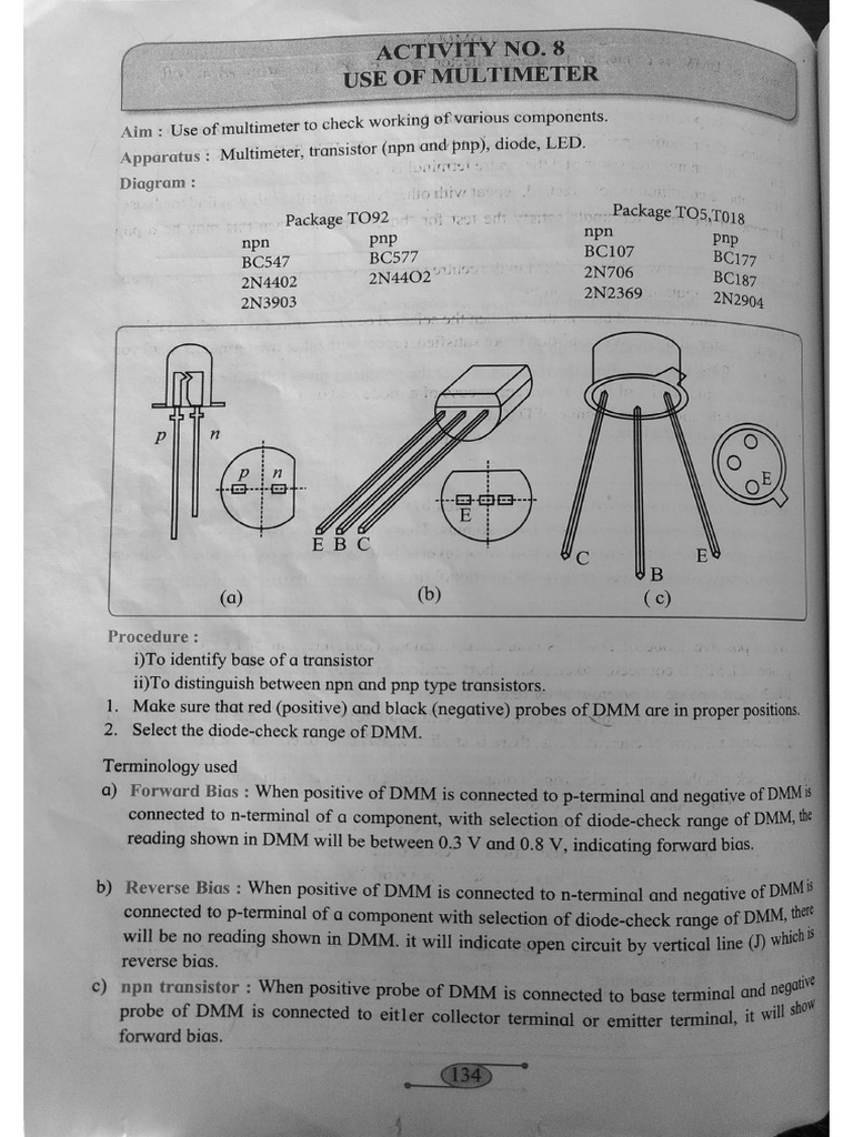 Use of Multimeter Activity PDF