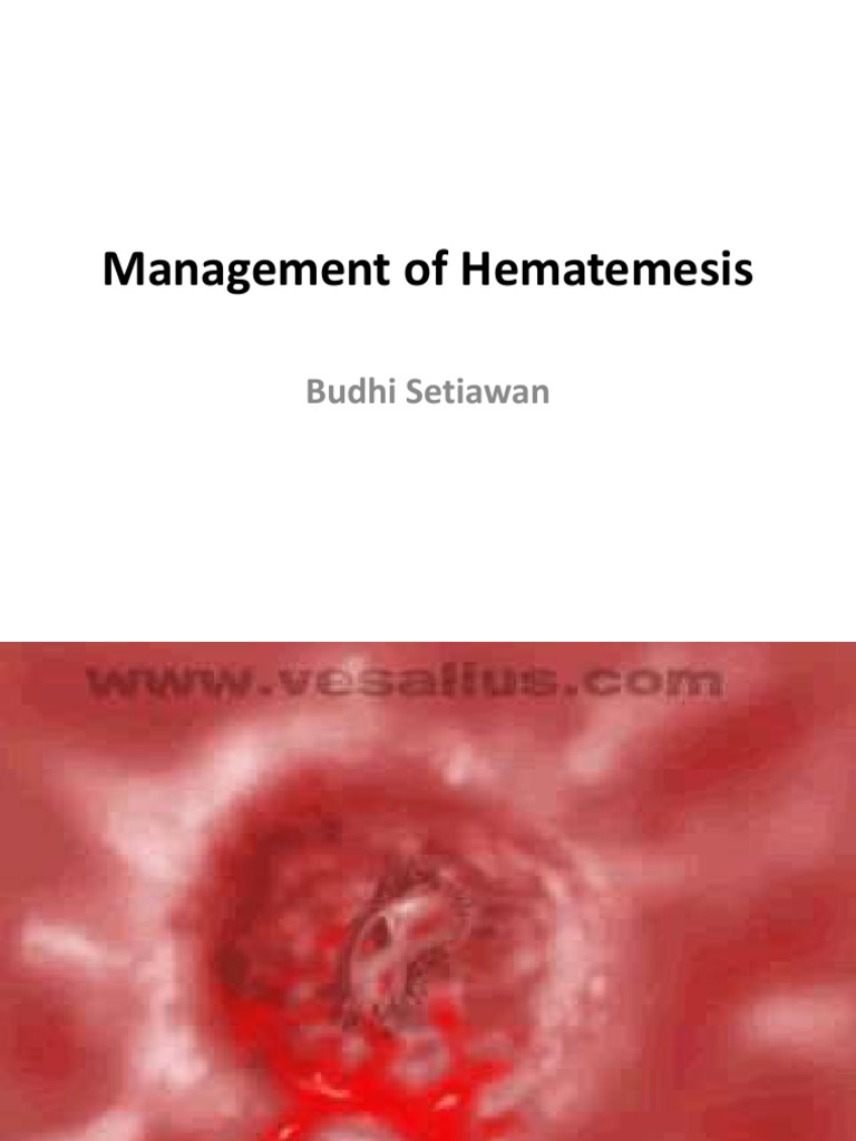 Hematemesis Management Guidelines | PDF | Bleeding | Diseases And Disorders