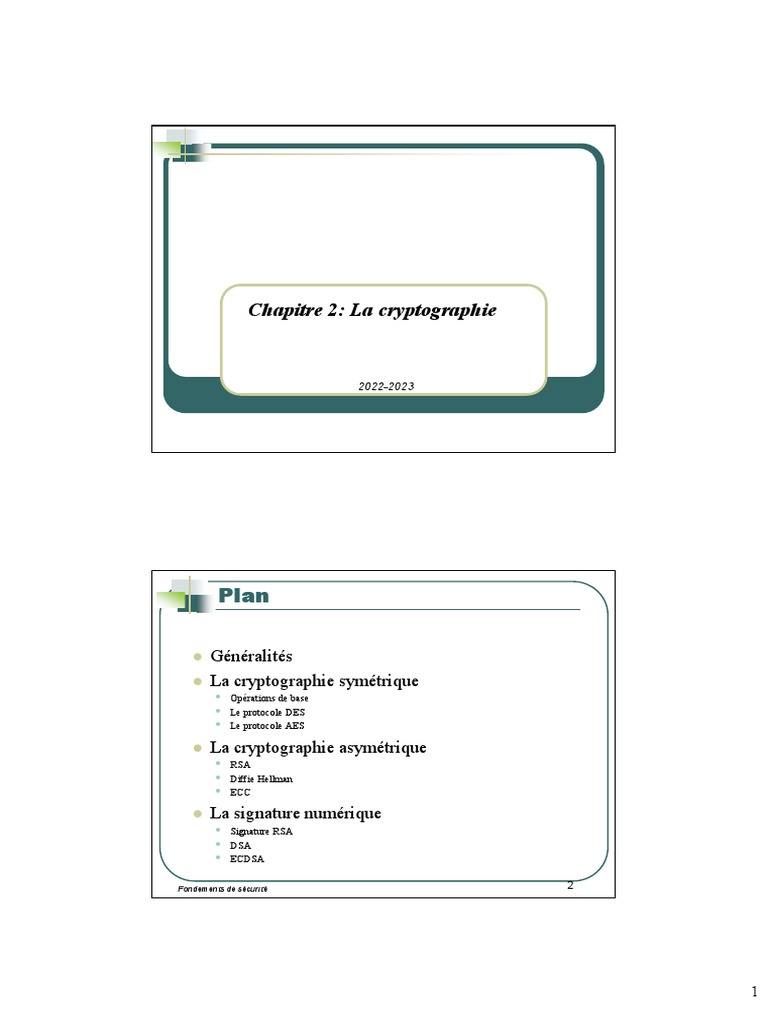 Fondements de la cryptographie | PDF | Cryptanalyse | Cryptographie