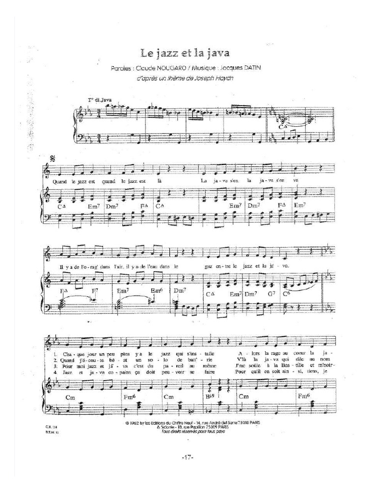 Le Jazz Et La Java PDF