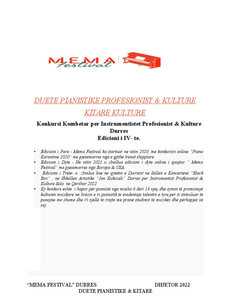 Music Festival Albania ?? | PDF