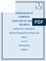 Universidad de Guayaquil Facultad de Ciencias Agrarias: O D V M: 1-2 A