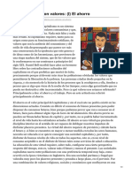 El Capitalismo Son Valores - (I) El Ahorro