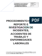 PROCEDIMIENTO PARA Incidentes y Accidentes de Trabajo