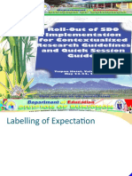 Roll Out of SDO Research Guidelines Presentation