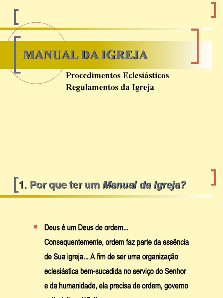 Manual de Procedimentos da Igreja IASD | PDF | Igreja Adventista do ...