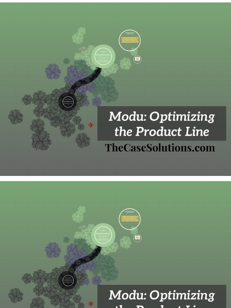 Modu Optimizing The Product Line Case Study Solution PDF