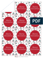 Merry Christmas Cupcake Toppers Free