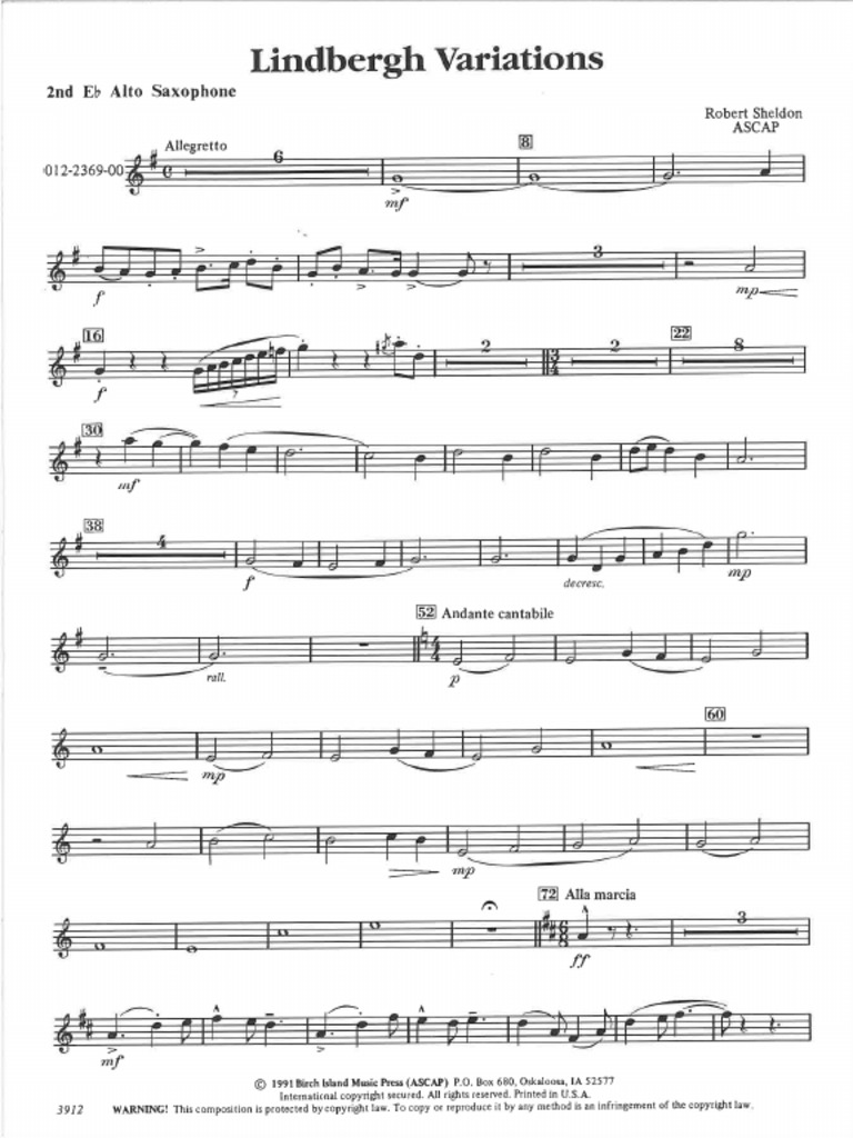 Lindbergh Variations Alto Sax 2 PDF