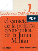 Fazio y Ramirez - El carácter de la política económica de la Junta Militar.
