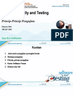 Prinsip-Prinsip Software Testing - Software Quality and Testing - Teknik Informatika S1