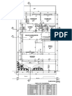 Projeto arquitetônico residencial com planta baixa e cortes