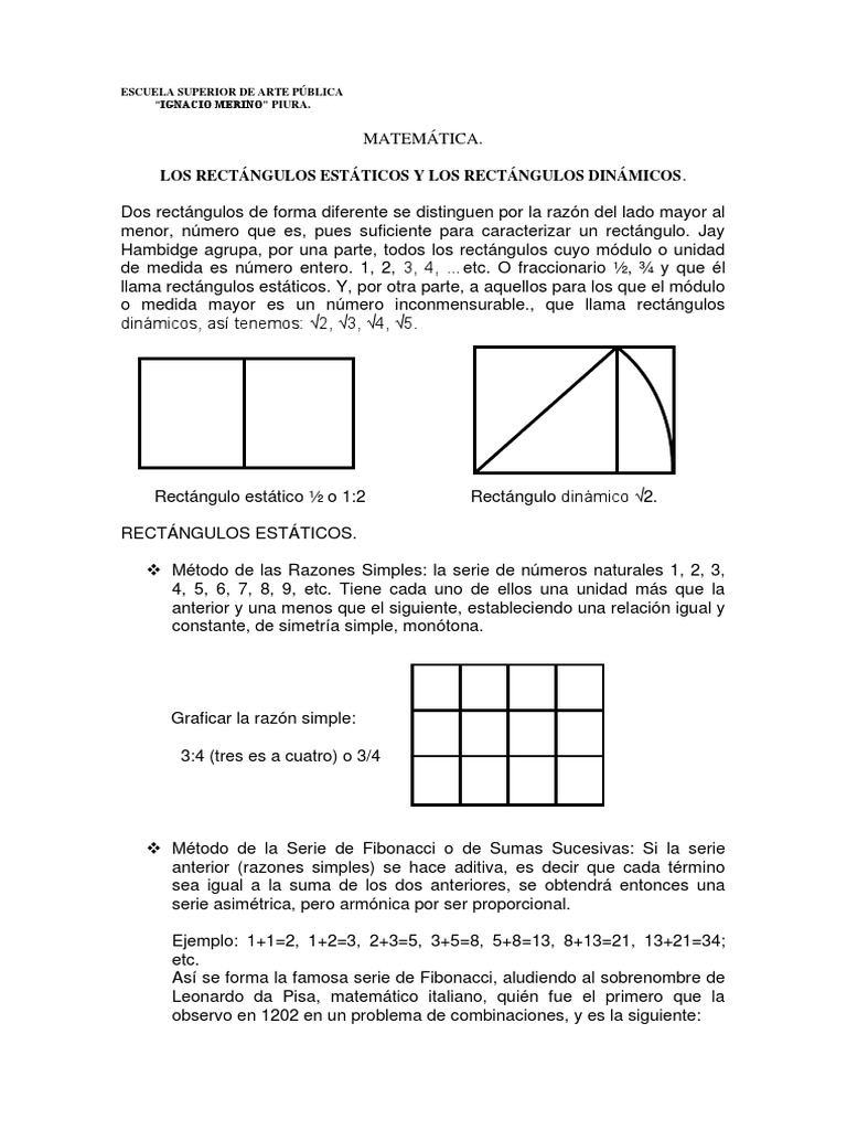 Rectángulos Estáticos y Dinámicos | PDF