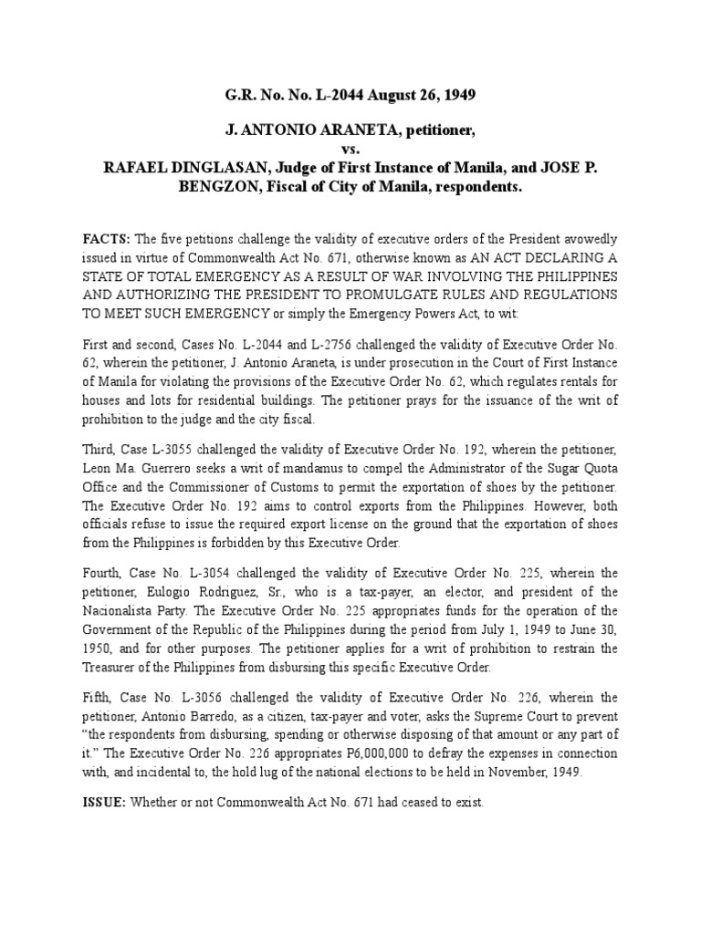 Executive Orders Challenged PDF Executive Order State Of Emergency