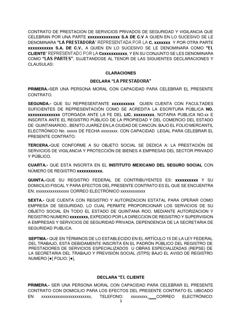 Machote Contrato | PDF | Daños y perjuicios | Corrupción política
