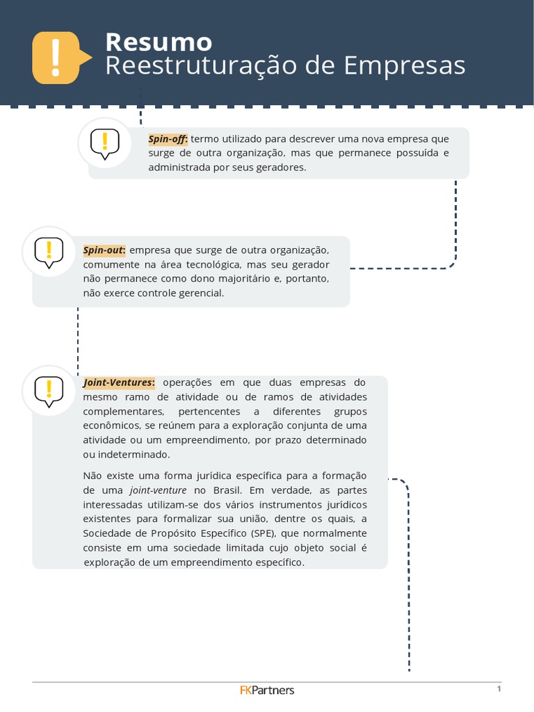 Estruturas de Reestruturação Empresarial | PDF | Finanças e ...