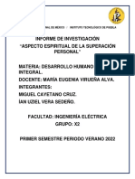 Informe de Investigacion - El Aspecto Espiritual en La Superacion Personal - Cayetano Cruz Miguel y Vera Sedeño Ian Uziel