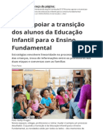 7 - Como Apoiar A Transição Dos Alunos Da Educação Infantil para o Ensino Fundamental