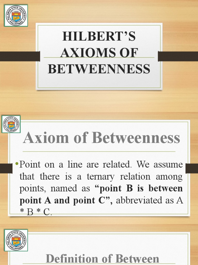 Hilbert's Axioms of Betweenness | PDF | Line (Geometry) | Mathematics